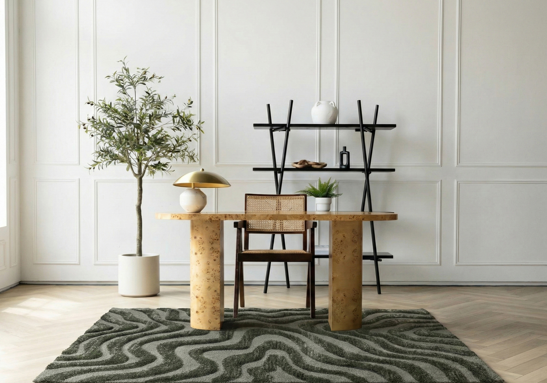 Luxe Area Rug - Styled Office View