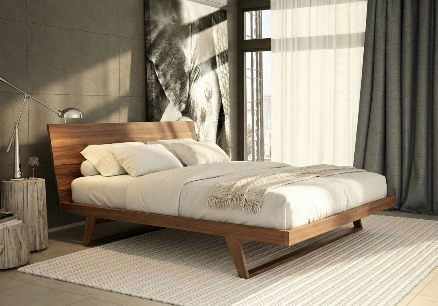 Malta Bed in Shadow Walnut