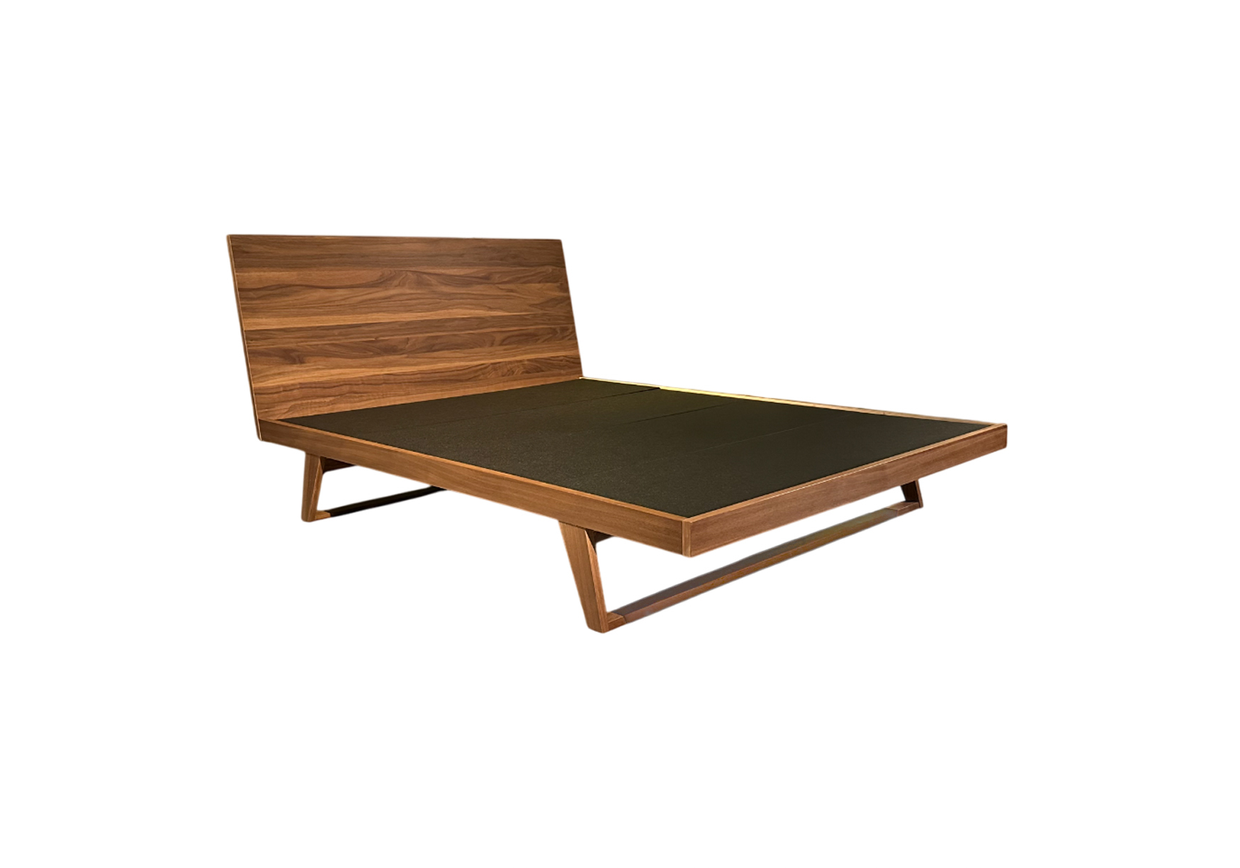 Malta Bed in Shadow Walnut - Angle