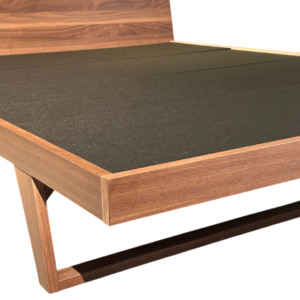 Malta Bed in Shadow Walnut - Close Up Malta Bed in Shadow Walnut - Close Up