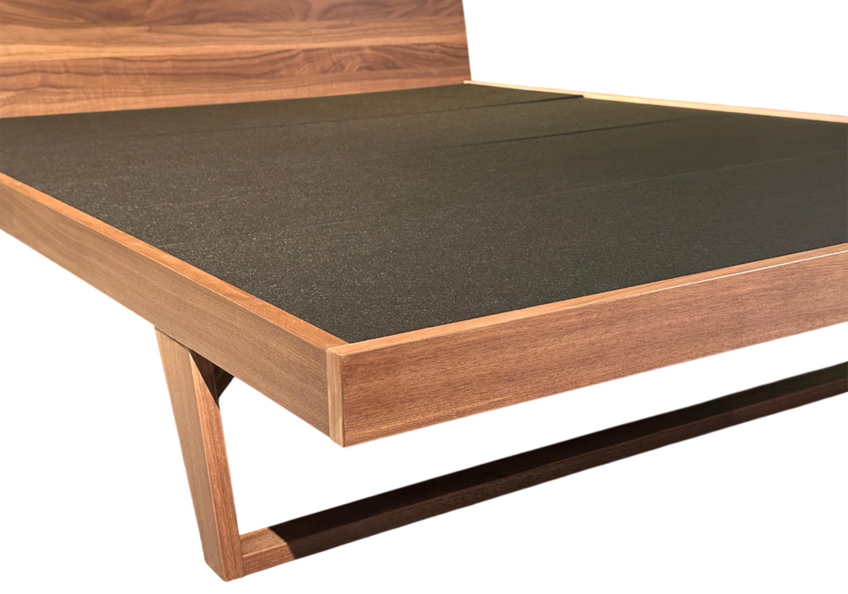 Malta Bed in Shadow Walnut - Close Up