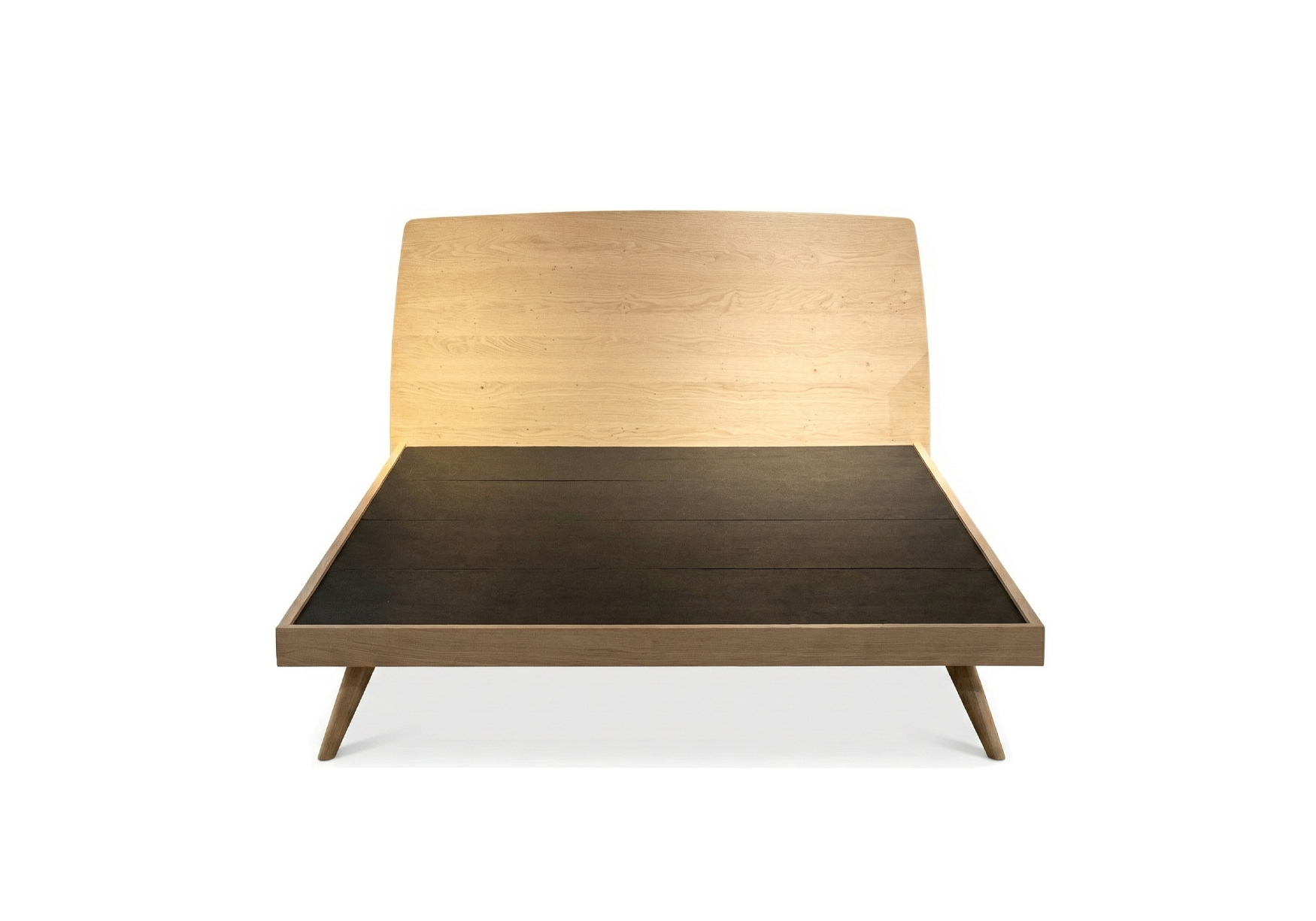 Zenia Bed in White washed Oak - Front