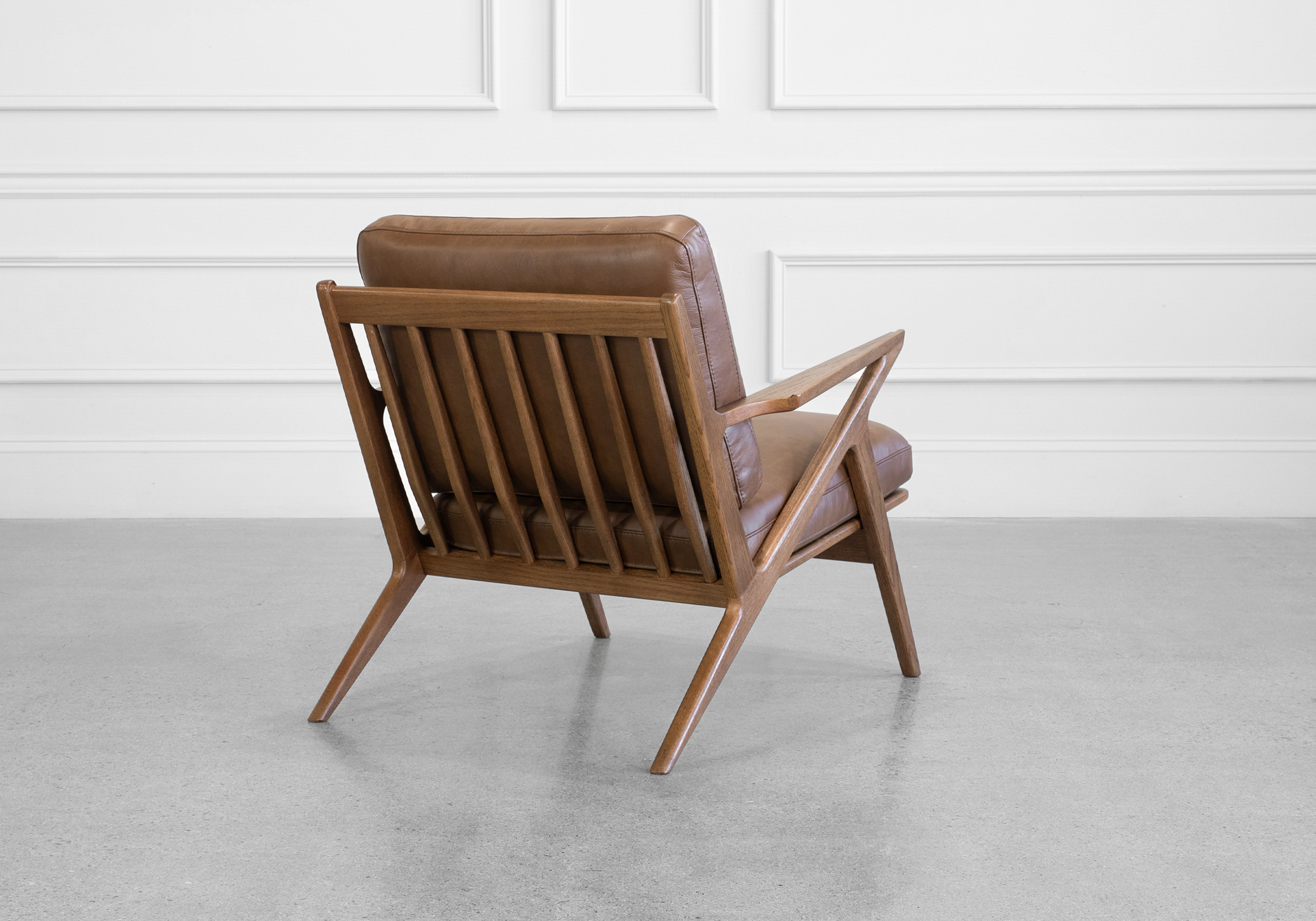 Alicante Leather Chair in Chocolate - Back