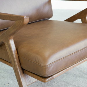 Alicante Leather Chair in Chocolate - Close Up Alicante Leather Chair in Chocolate - Close Up