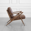 Alicante Leather Chair in Chocolate - Side