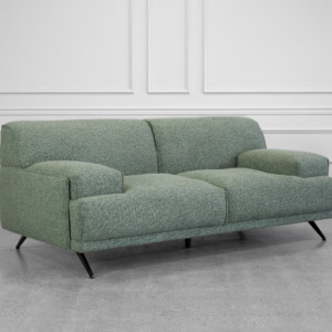 Monday Fabric Loveseat in Green - Angle Monday Fabric Loveseat in Green - Angle