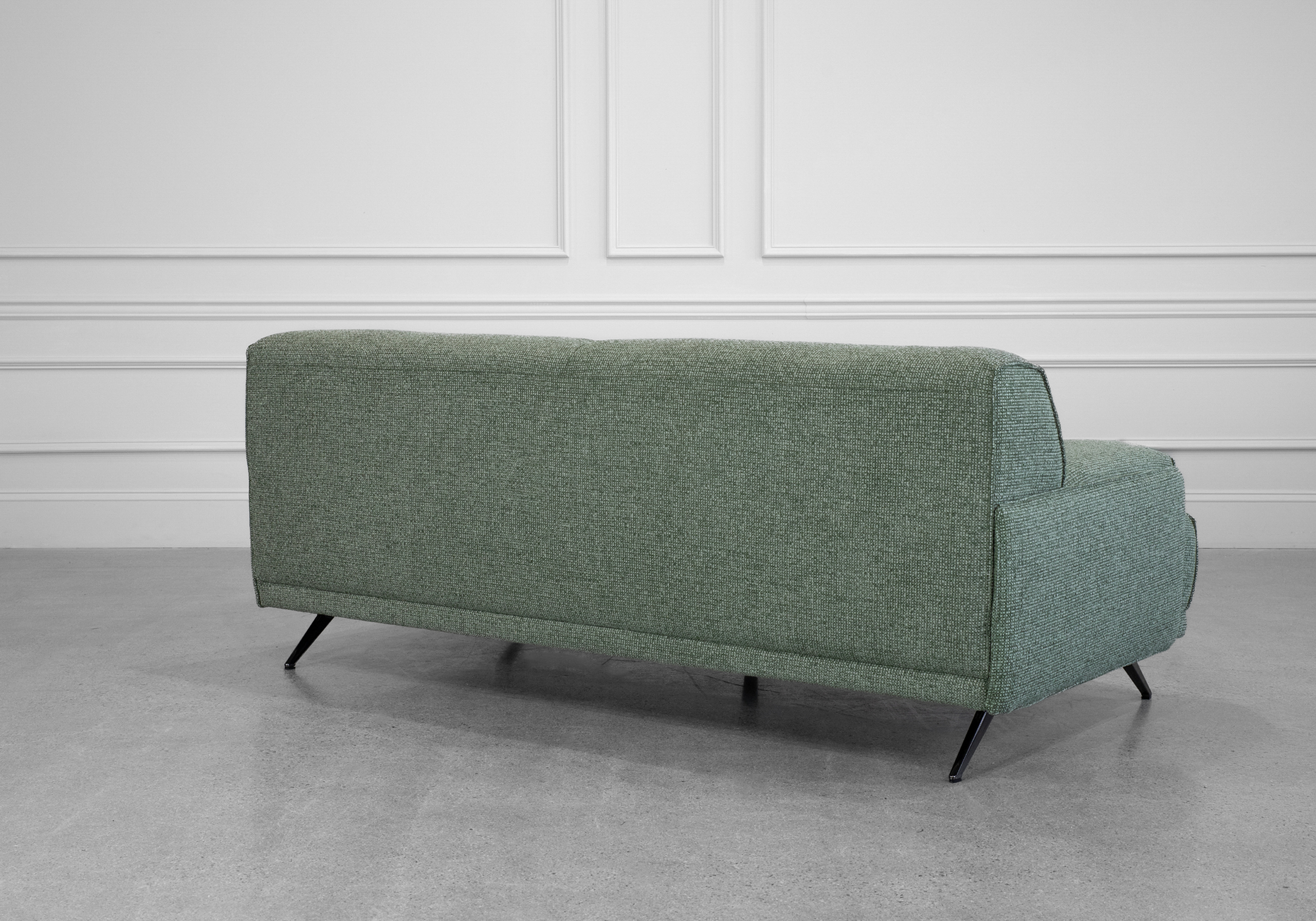 Monday Fabric Loveseat in Green - Back Monday Fabric Loveseat in Green - Back