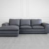 Nicole Sectional in Charcoal - Front