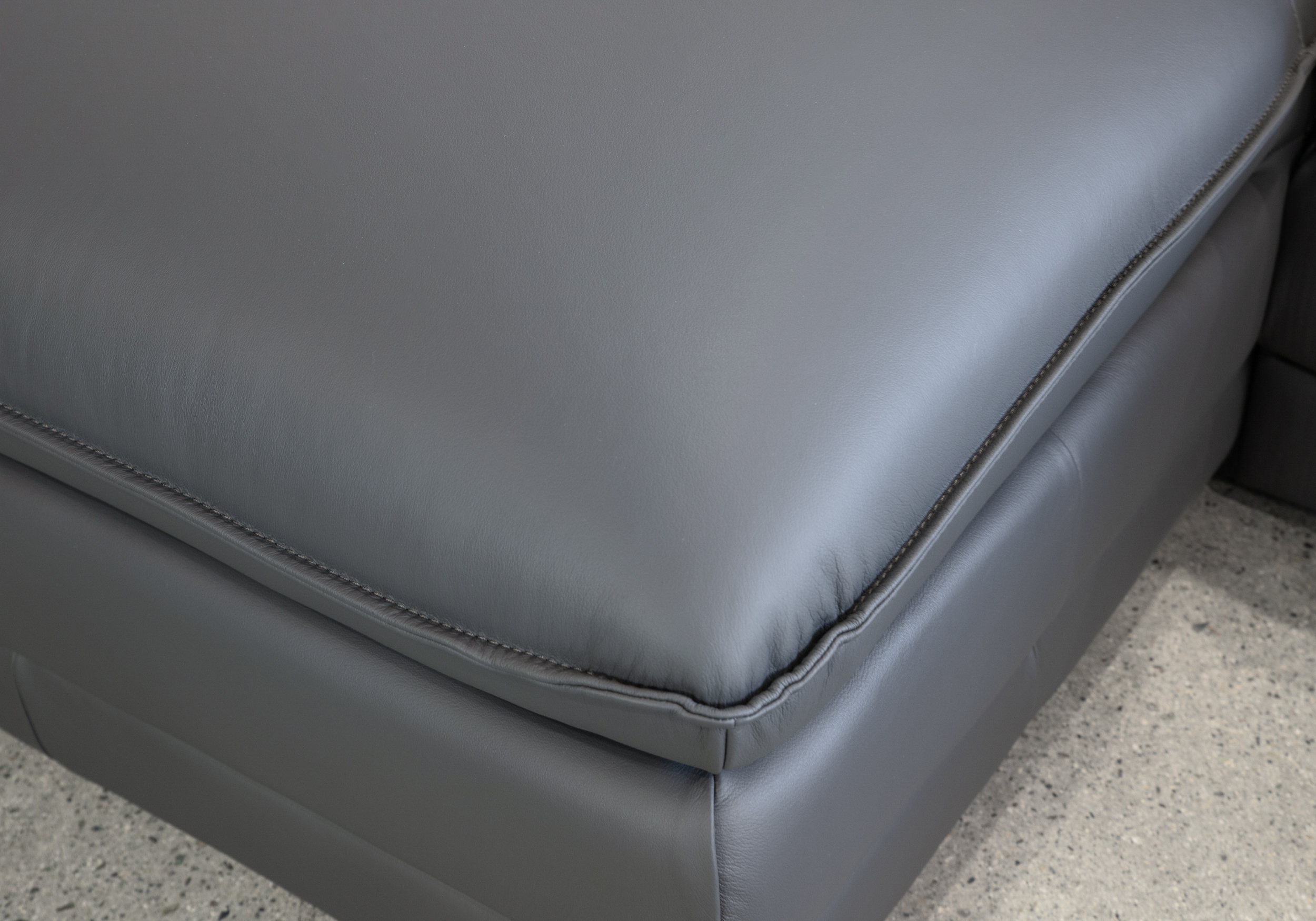 Nicole Sectional in Charcoal - Close Up