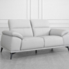 Sebastian Loveseat in Light Grey - Angle -Headrests