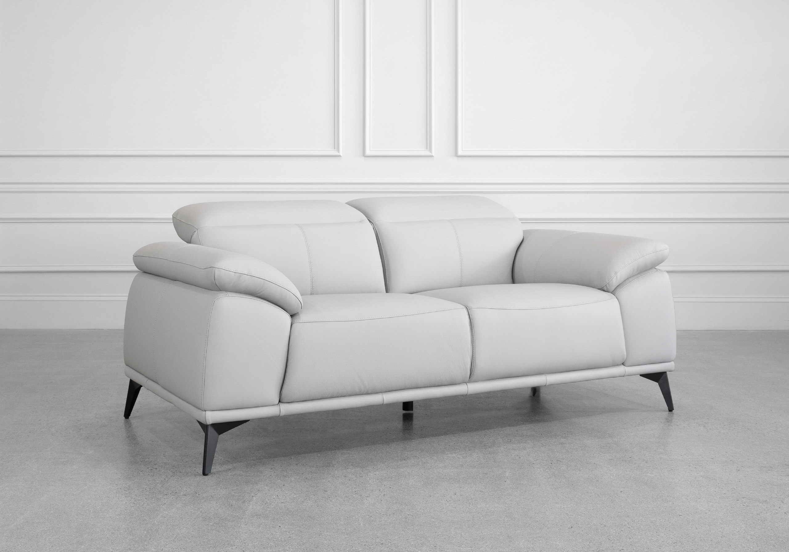 Sebastian Loveseat in Light Grey - Angle