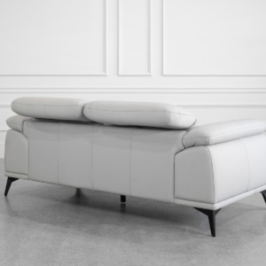Sebastian Loveseat in Light Grey - Back