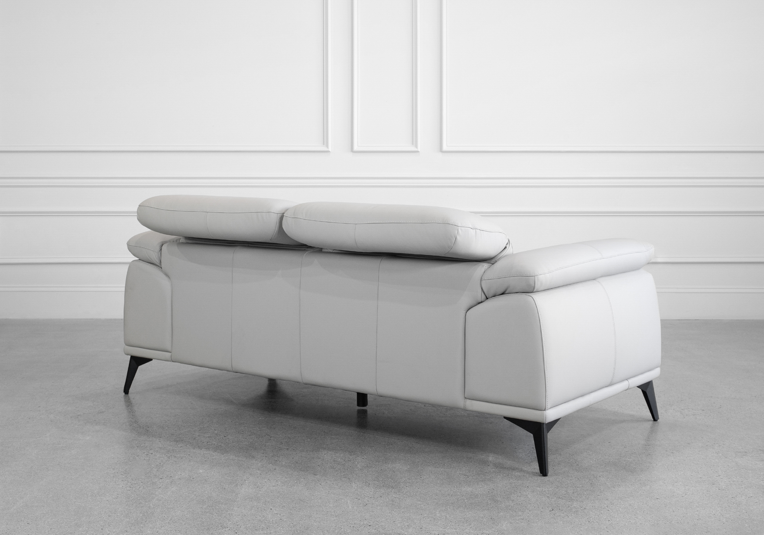Sebastian Loveseat in Light Grey - Back