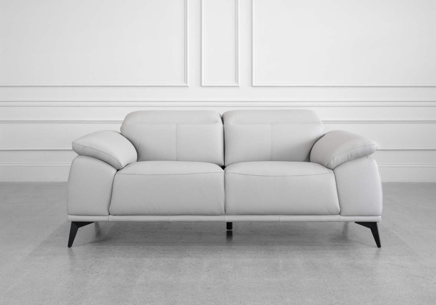 Sebastian Loveseat in Light Grey - Front