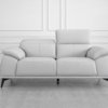 Sebastian Loveseat in Light Grey - Front - Headrest