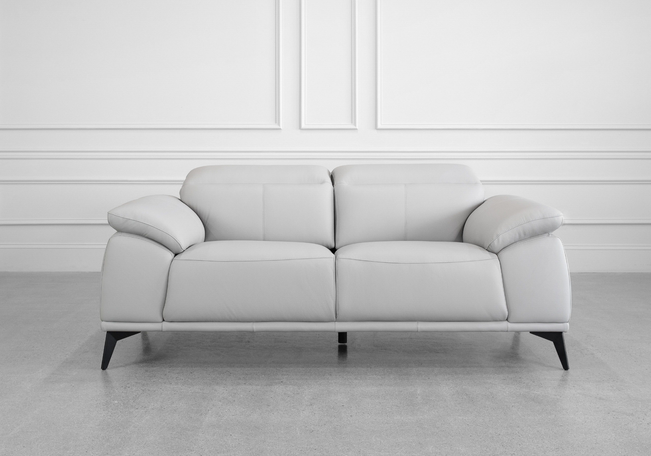 Sebastian Loveseat in Light Grey - Front