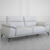 Sebastian Sofa in Light Grey - Angle - Headrests