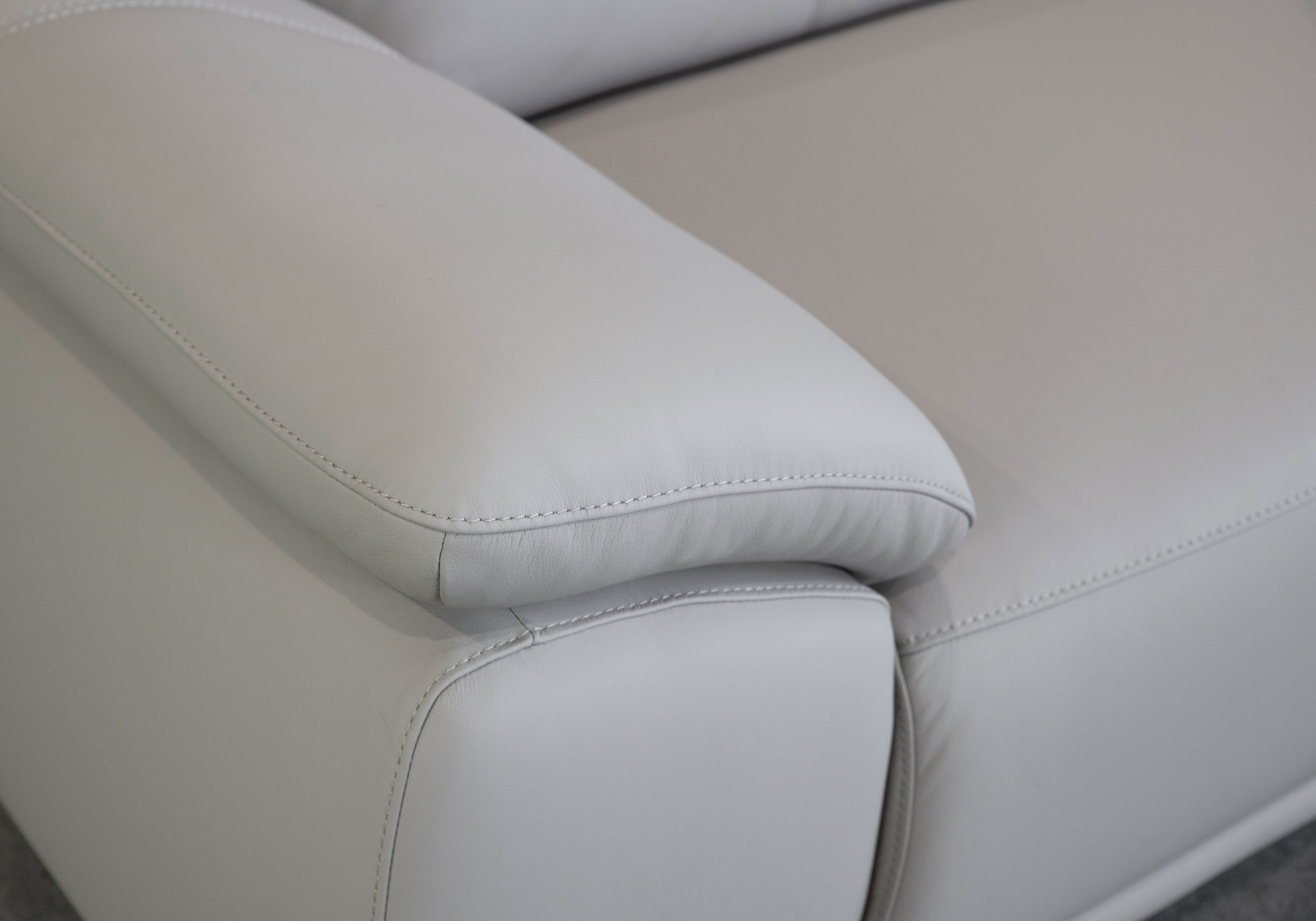 Sebastian Sofa in Light Grey - Close Up