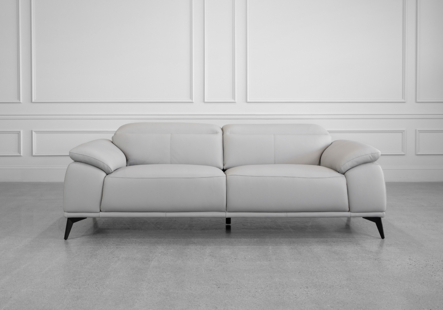Sebastian Sofa in Light Grey - Front