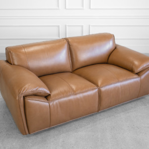 Seville Leather Loveseat in Tek Seville Leather Loveseat in Tek