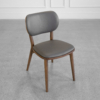 Toledo Leather Dining Chair in Grey