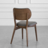 Toledo Leather Dining Chair in Grey - Back Toledo Leather Dining Chair in Grey - Back