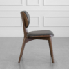 Toledo Leather Dining Chair in Grey - Side Toledo Leather Dining Chair in Grey - Side