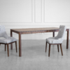 Aurora Dining Table in Walnut with Chairs
