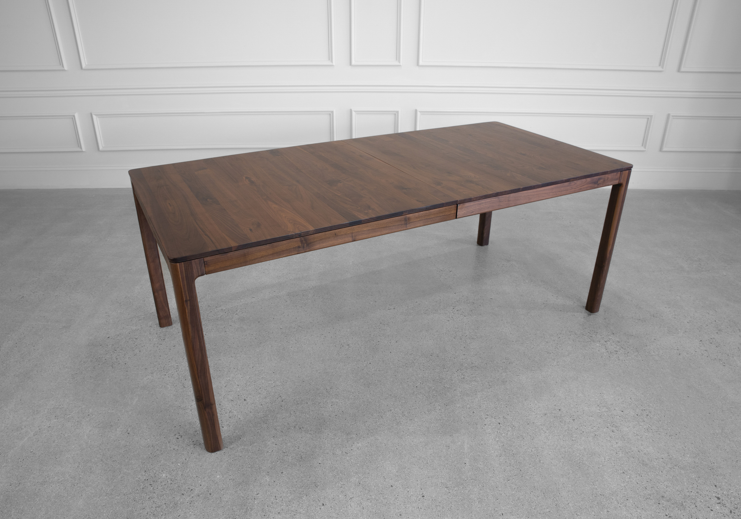 Aurora Extendable Dining Table in Walnut - Angle