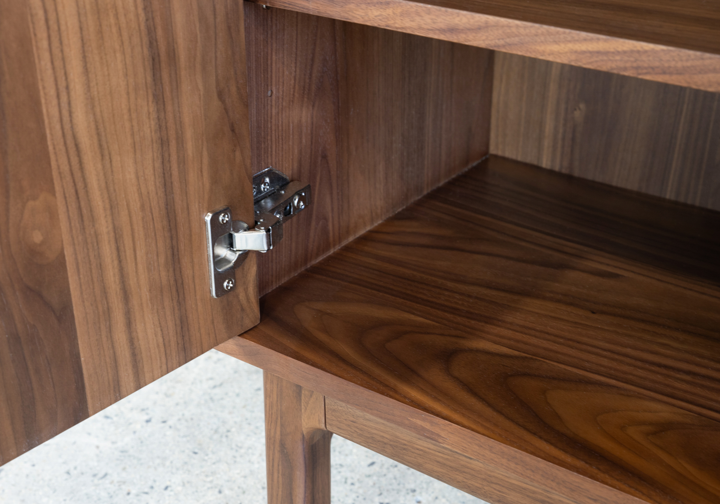 Aurora Wood Sideboard in Walnut - Close Up