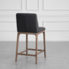 Bilbao Leather Counter Stool in Black - Back