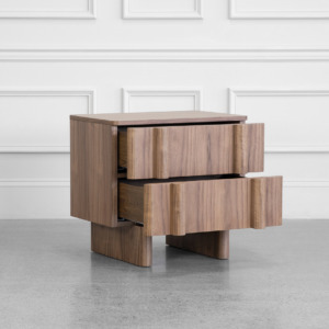 Board Nightstand in Walnut - Angle Board Nightstand in Walnut - Angle