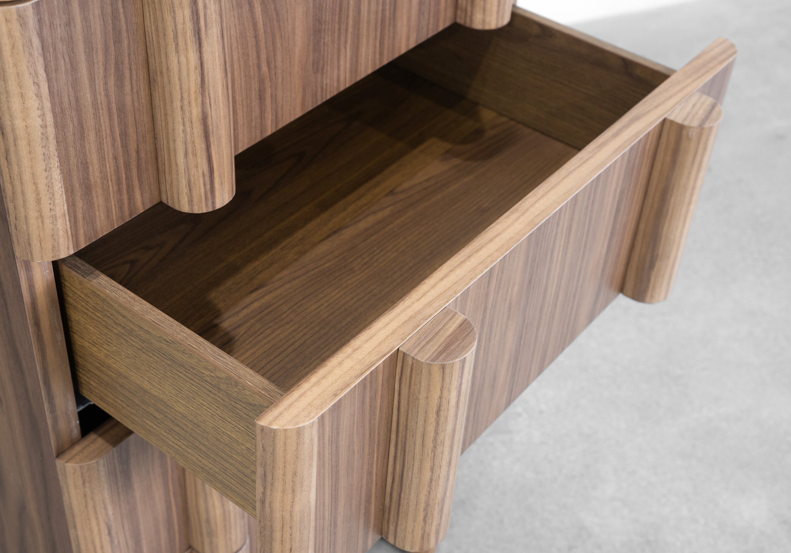 Board Tallboy in Walnut - Drawer