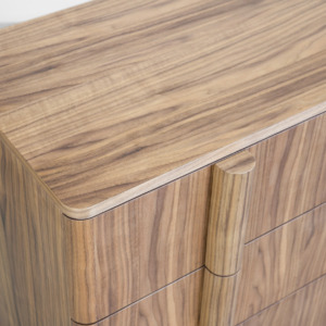 Board Walnut Double Dresser - Close Up Board Walnut Double Dresser - Close Up