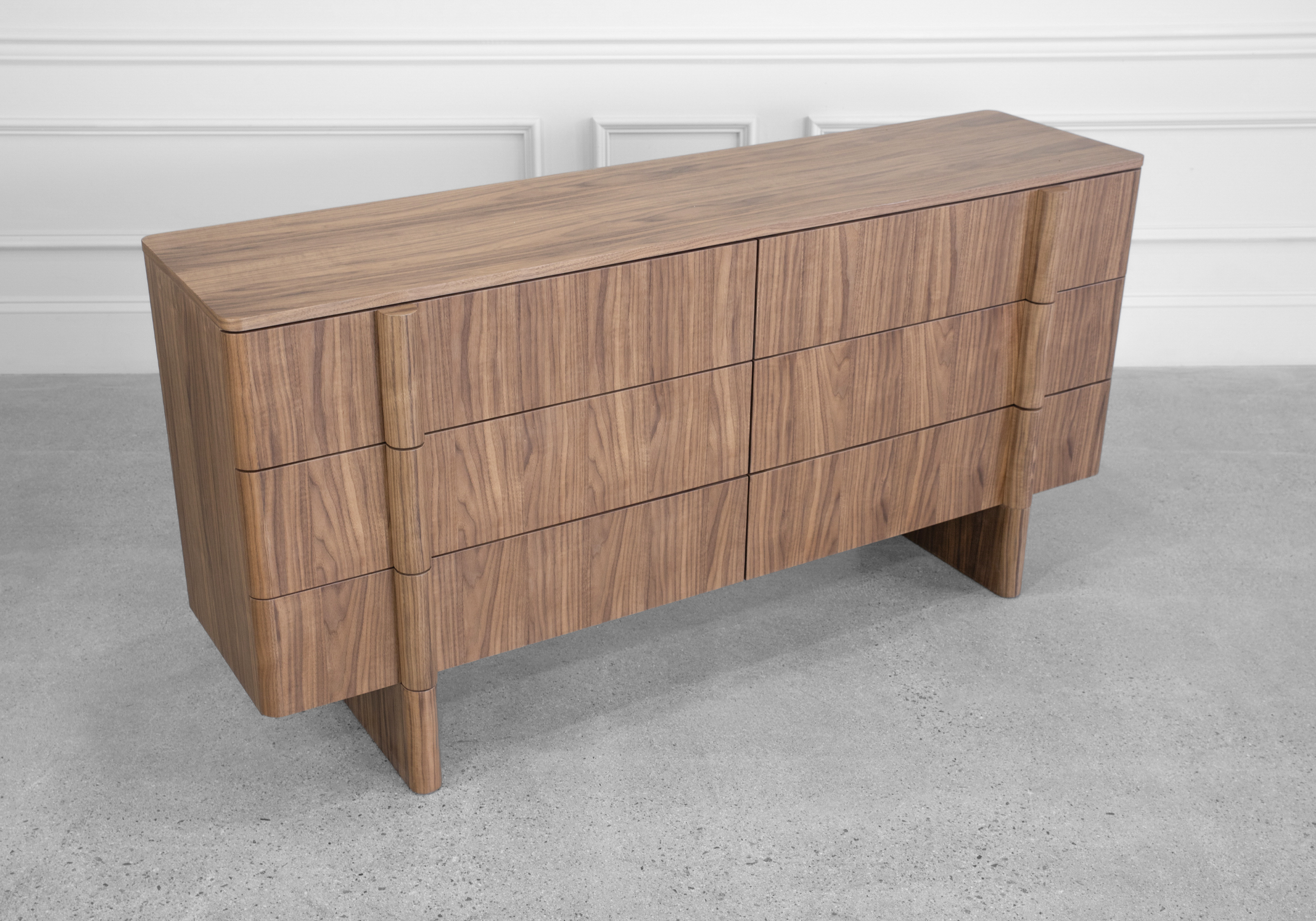Board Walnut Double Dresser