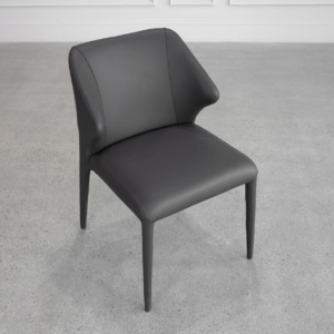 Elche Charcoal Leather Dining Chair Elche Charcoal Leather Dining Chair