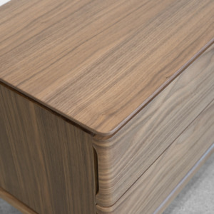 Nice Walnut Wood Nightstand - Close Up Nice Walnut Wood Nightstand - Close Up