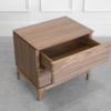 Nice Walnut Wood Nightstand - Drawers