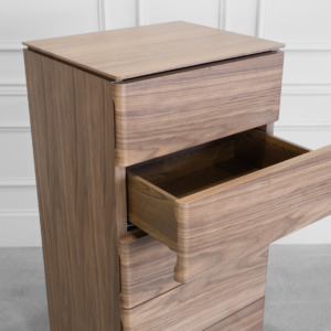 Nice Walnut Wood Tallboy - Drawers Nice Walnut Wood Tallboy - Drawers