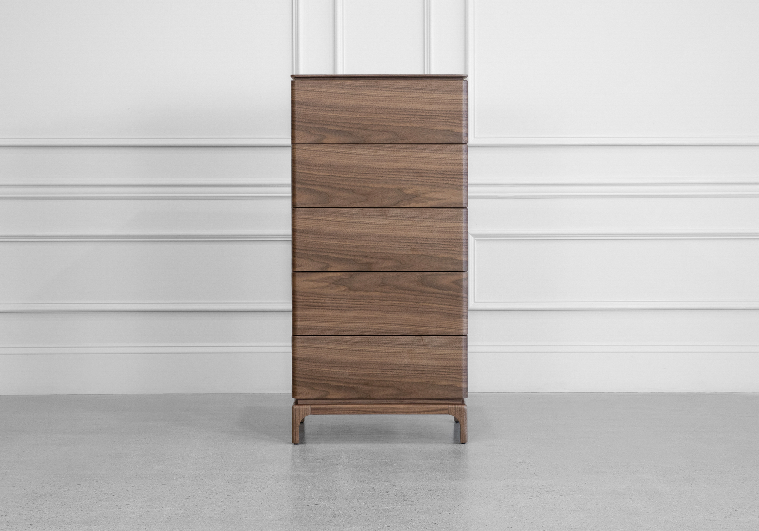 Nice Walnut Wood Tallboy - Front