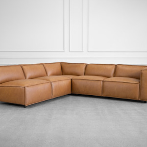 Palma 2-Piece Leather Sectional Sofa - Angle Palma 2-Piece Leather Sectional Sofa - Angle