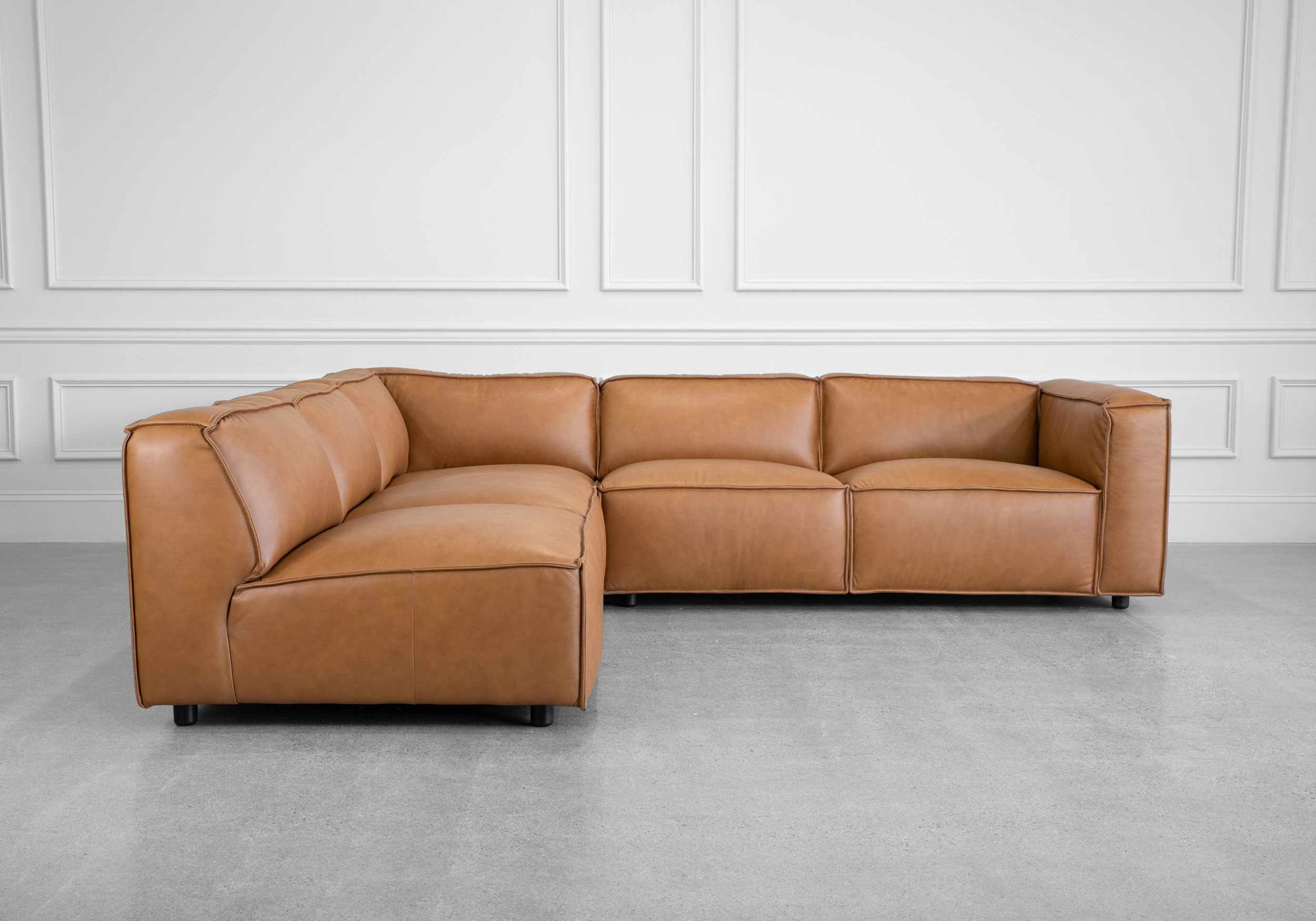 Palma 2-Piece Leather Sectional Sofa