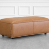Palma Leather Ottoman - Angle