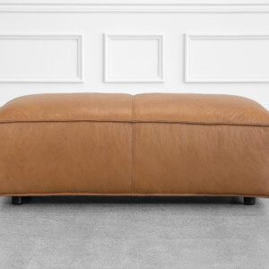 Palma Leather Ottoman - Front