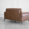 Pamplona Choco Leather Loveseat - Back Pamplona Choco Leather Loveseat - Back