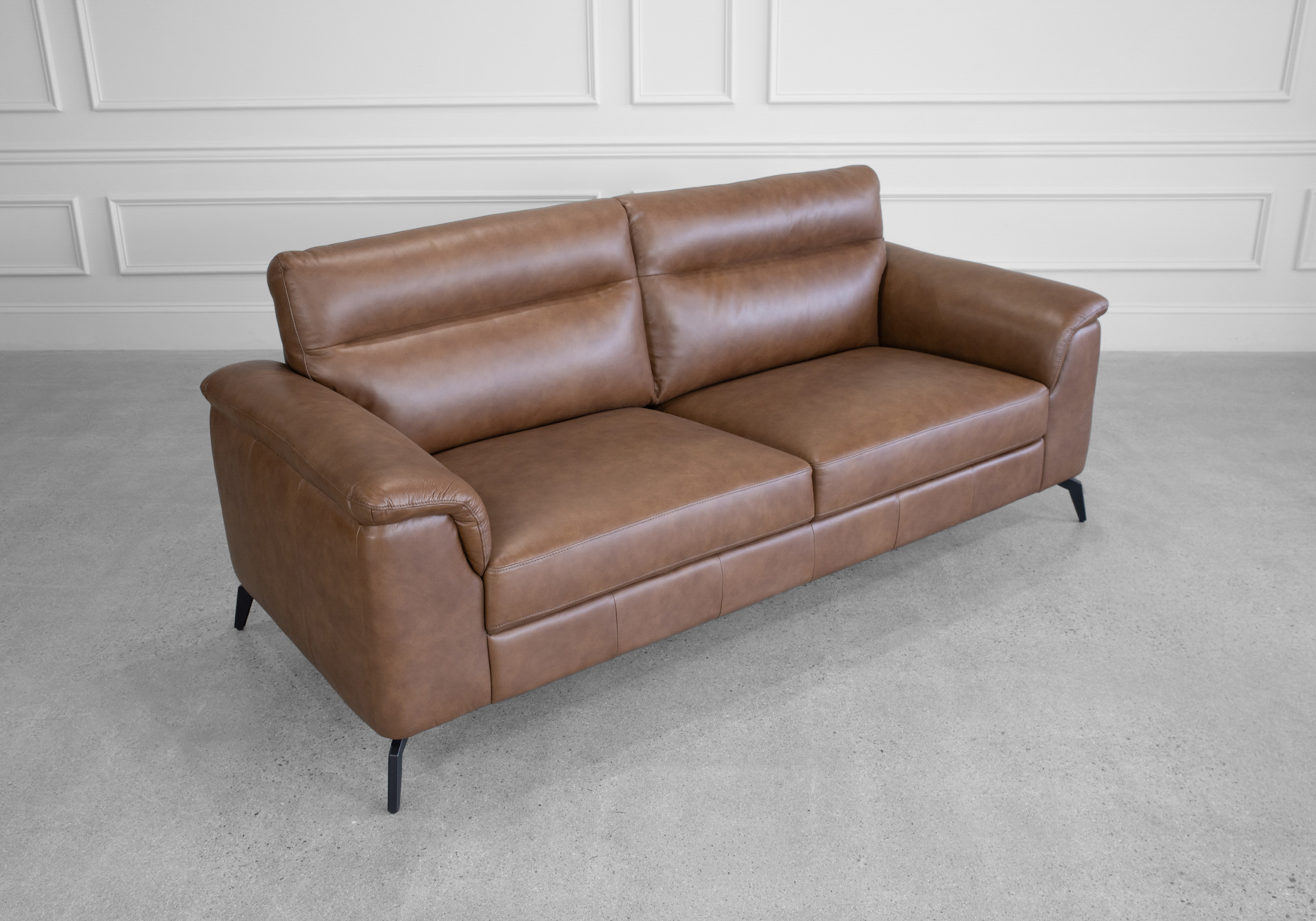 Pamplona Choco Leather Sofa Pamplona Choco Leather Sofa