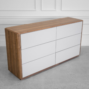 Vienna Walnut Wood Double Dresser Vienna Walnut Wood Double Dresser