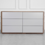 Vienna Walnut 6-Drawer Wood Dresser