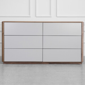 Vienna Walnut Wood Double Dresser - Front