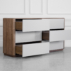 Vienna Walnut Wood Double Dresser - Angle